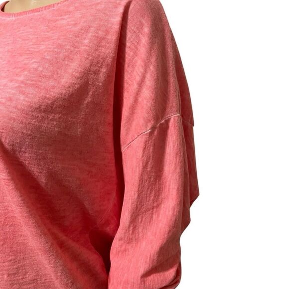 Tina Stephens Omaria Batwing Top Blouse Coral Enzyme OS - Picture 4 of 11